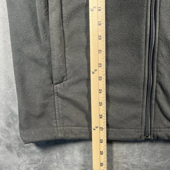 REI Full Zip Fleece Jacket Mens Large Black Long Sleeve Mock Neck Pockets - Picture 12 of 14